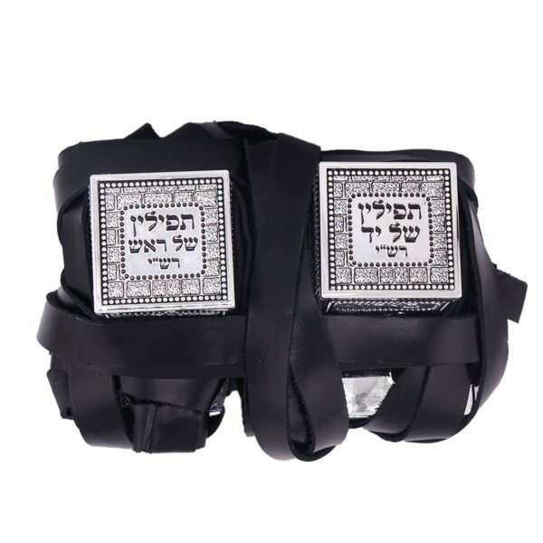 ⁦סט תפילין מהודר לבר מצווה עם תיק יוקרתי מעור אמיתי⁩ – תמונה ⁦2⁩