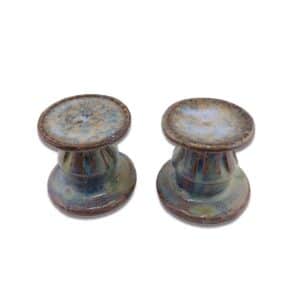 Ceramic Shabbat Candlesticks - 'Marble'