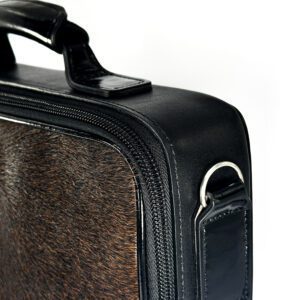 Genuine Leather Tallit and Tefillin Bag, Fur Model
