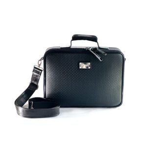Genuine Leather Tallit and Tefillin Bag, Reversible Exterior with Fur-Trimmed Pockets