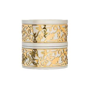 Travel Candle Holders in Silver Color with Pomegranate Design