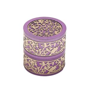 Travel Candlesticks in Purple with Pomegranate Design