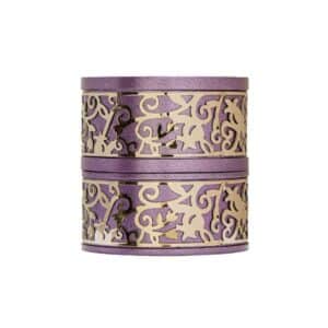 Travel Candlesticks in Purple with Pomegranate Design