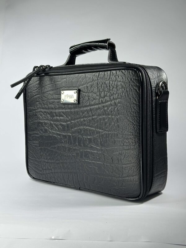 ⁦תיק לטלית ותפילין מעור אמיתי בטקסטורת פיל⁩ – תמונה ⁦7⁩