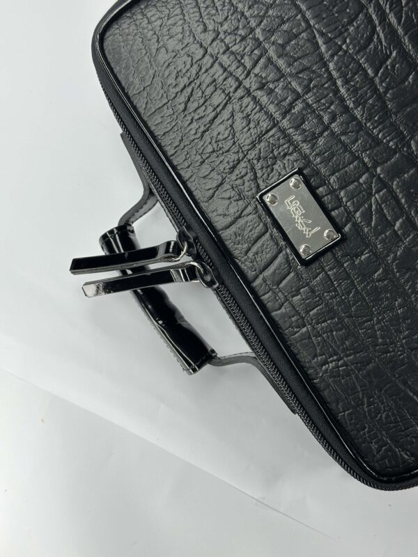 ⁦תיק לטלית ותפילין מעור אמיתי בטקסטורת פיל⁩ – תמונה ⁦2⁩