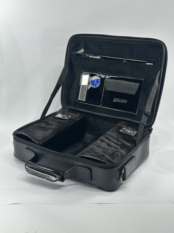 ⁦תיק לטלית ותפילין מעור אמיתי בטקסטורת פיל⁩ – תמונה ⁦4⁩