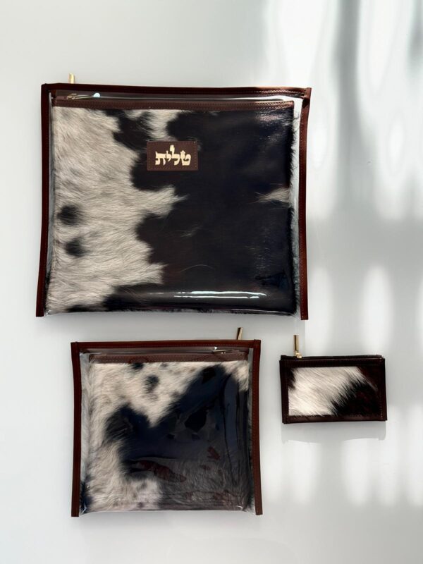 נרתיק לטלית ותפילין מעור אמיתי עם פרווה