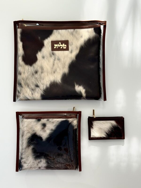 נרתיק לטלית ותפילין מעור אמיתי עם פרווה