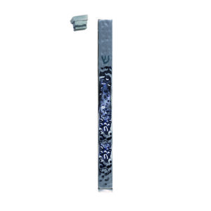 בית מזוזה כסוף עם טקסטורה מרוקעת - מתאים לכל קלף עד 12 ס"מ