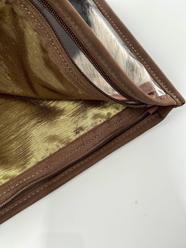 ⁦נרתיק לטלית ותפילין מעור אמיתי עם פרווה⁩ – תמונה ⁦2⁩