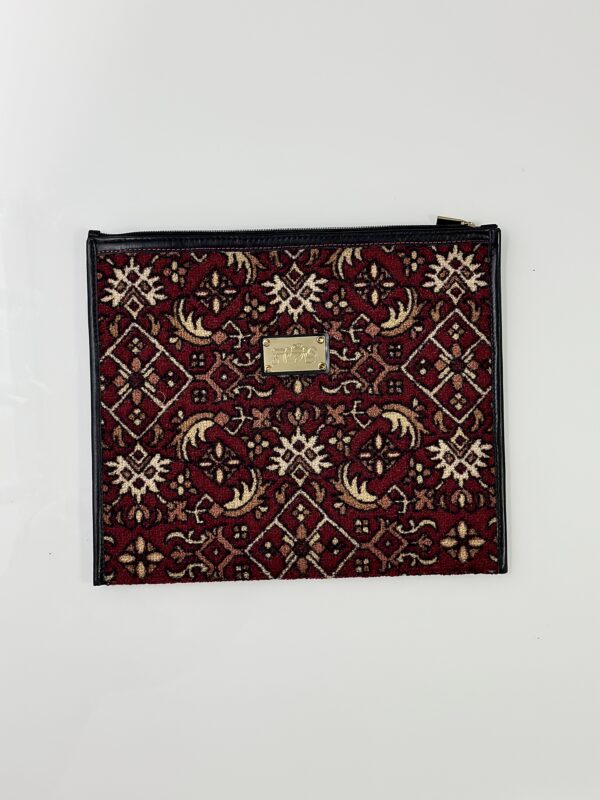 נרתיק לטלית מעור אמיתי עם בד יוקרתי בגווני בורדו