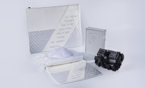 סט תפילין וטלית - דגם "אלכסון מנצנץ"