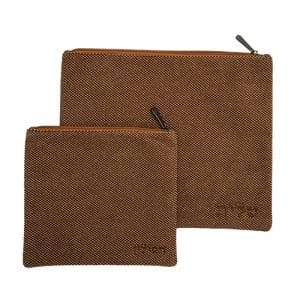 תיק לטלית ותפילין מדמוי בד ארוג בצבע כתום כהה