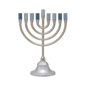 חנוכייה קלאסית עם קנים בגווני אפור