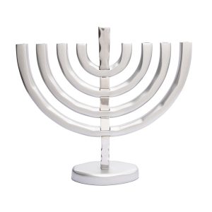 חנוכייה קלאסית מאלומיניום בגימור אמורפי