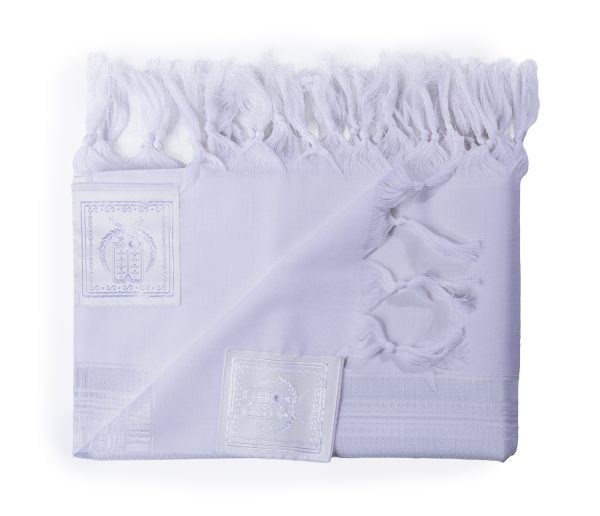 טלית לבנה מהודרת מצמר