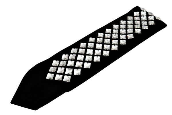 עטרה לטלית עם אבני קריסטל מרובעות