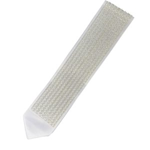 עטרה לטלית בצבע לבן עם אבני קריסטל כסופות