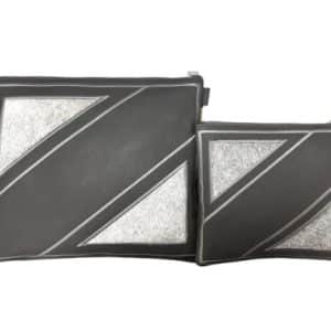 סט כיסויים לטלית ותפילין מעור אמיתי משולב – דגם "ארט-ליין" יוקרתי