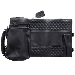 סט תפילין וטלית תרמי קשיח - דמוי עור שחור