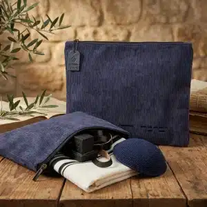 תיק לטלית ותפילין מקורדרוי כחול עמוק
