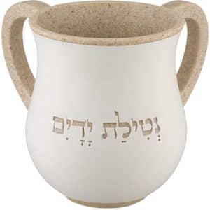 נטלה לנטילת ידיים מעוצבת – דגם פולימר קשיח ועמיד במיוחד במראה אבן וקרמיקה